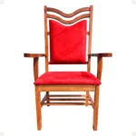 Cadeira Efraim Presidencial em madeira natural e tecido personalizado