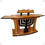 Detalhe do Púlpito Jerusalém em madeira maciça para igrejas