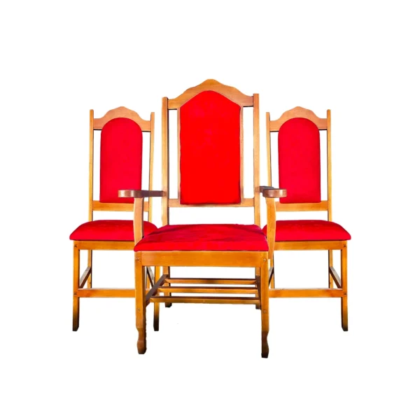 Conjunto 3 Cadeiras Benjamim para Altar de Igreja - Imagem 2