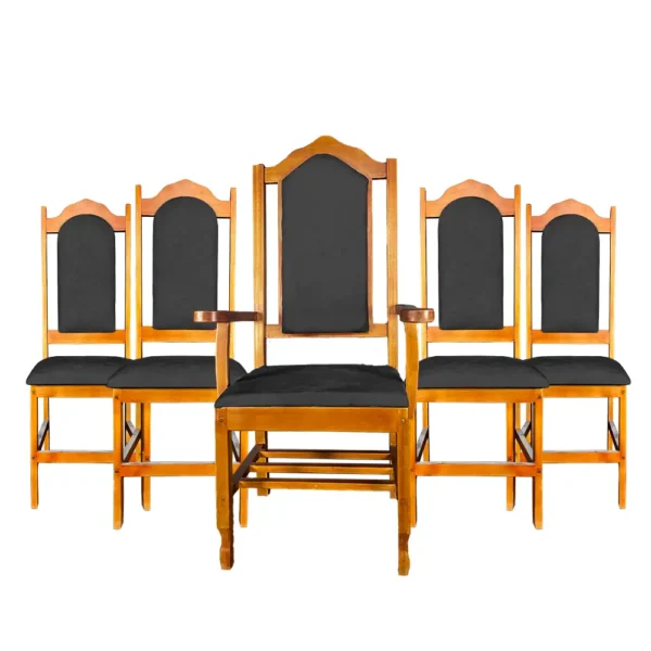 Conjunto 5 Cadeiras Benjamim para Altar de Igreja - Imagem 2