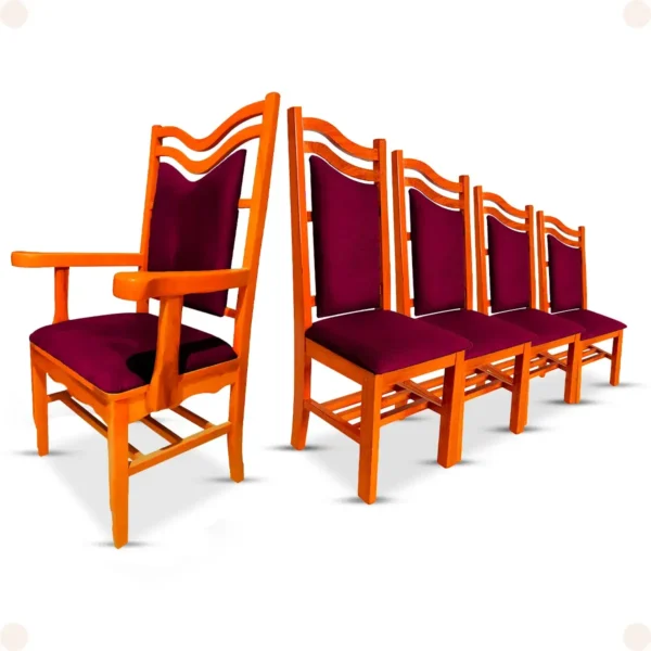 Conjunto 5 Cadeiras Efraim para Altar de Igreja - Imagem 2