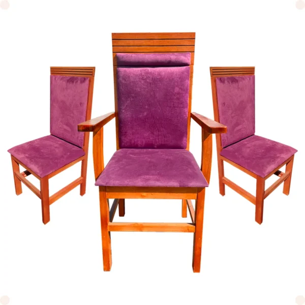 Conjunto 3 Cadeiras Grécia para Altar de Igreja - Imagem 2