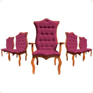 Conjunto 5 Cadeiras Luis XV para Altar de Igreja
