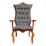 Cadeira Luis XV litúrgica em madeira nobre com estofado personalizado
