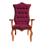 Cadeira de madeira maciça Luis XV com design elegante