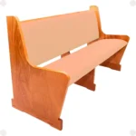 Banco Davi com encosto confortável para celebrações religiosas