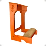 Ajoelhador religioso em madeira maciça com acabamento premium