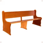 Banco Benjamim de madeira maciça com porta-bíblia opcional