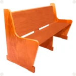 Banco Davi resistente em madeira maciça para templos e capelas