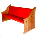 Banco Efraim resistente em madeira maciça para templos e capelas