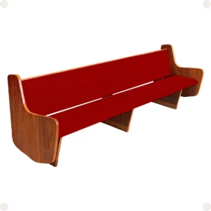 Detalhe do acabamento do Banco Judá de Madeira Maciça