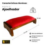 Móvel devocional compacto em madeira para ajoelhar e orar com conforto.