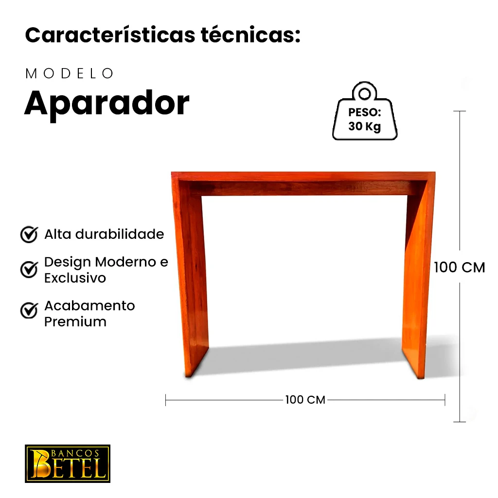 Móvel litúrgico de madeira maciça ideal para apoio de objetos sagrados no templo.