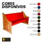 Bancos Efraim de Madeira Maciça para Igreja sob medida