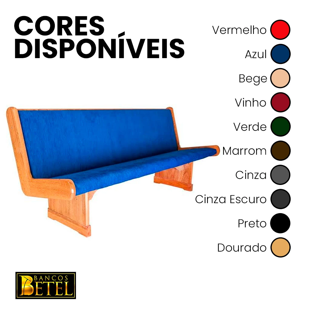 Bancos Ester de Madeira Maciça para Igreja sob medida