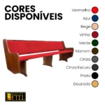 Bancos Judá de Madeira Maciça para Igrejas sob medida