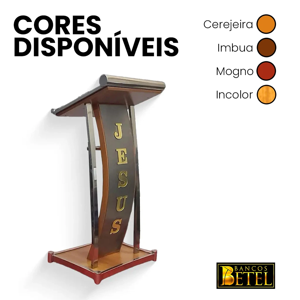 Púlpito litúrgico Marcos moderno para igrejas