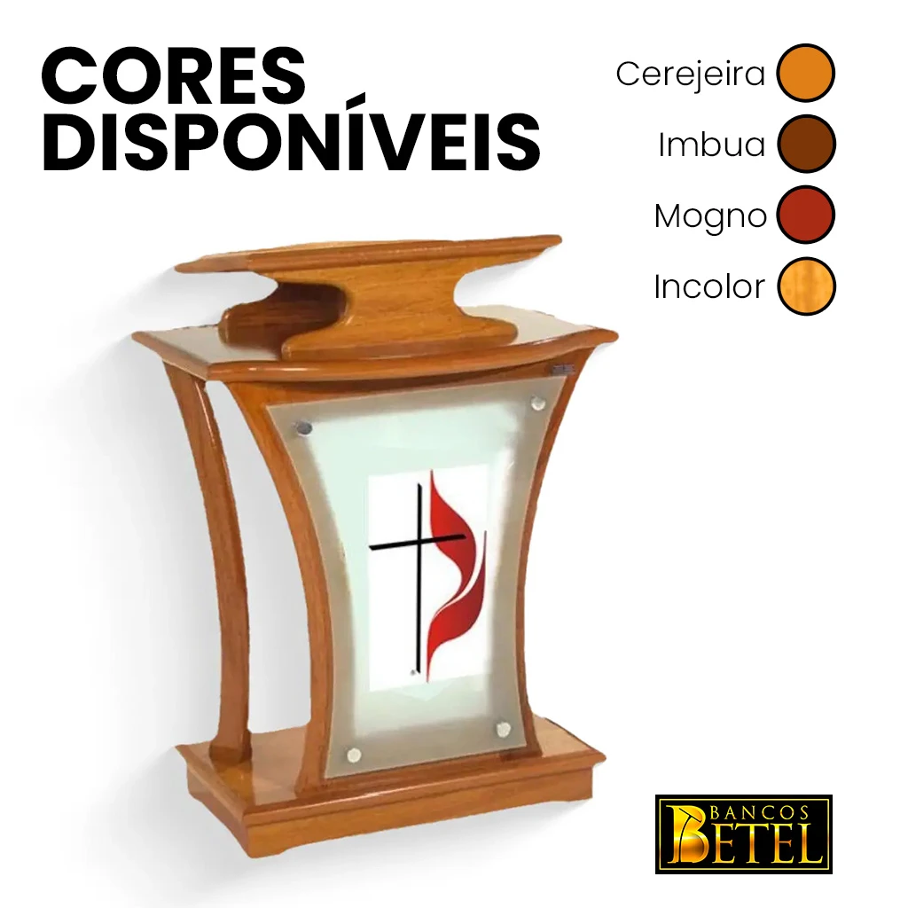 Púlpito Moisés em Madeira Maciça com design imponente